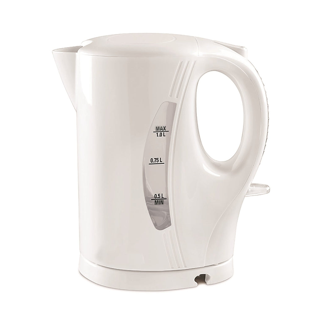 Salton Essentials - Cordless Electric Kettle with 1 Liter Capacity, White - - Mounts For Less