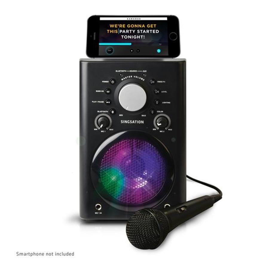 Singsation - Portable Karaoke Machine / Speaker with Corded Microphone, Black - - Mounts For Less