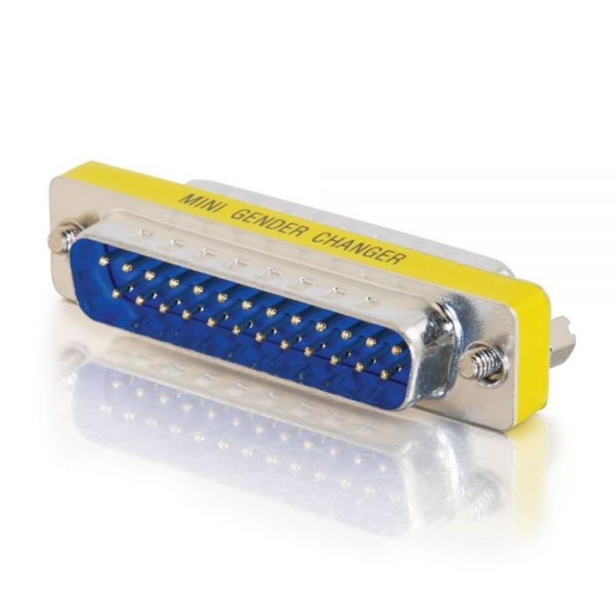 Slimline Serial DB25 Gender Changer - M/M - - Mounts For Less