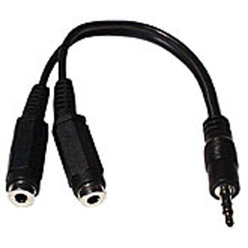 Splitter "Y" for audio cables 3.5mm jacks 1xM / 2xF 4 inches - - Mounts For Less