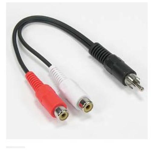 Splitter "Y" for audio cables RCA jacks 1xM / 2xF 6 in - - Mounts For Less