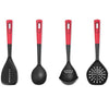 Starfrit - 4 Piece Kitchen Utensil Set, Heat Resistant, Red - - Mounts For Less
