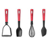 Starfrit - 4 Piece Kitchen Utensil Set, Heat Resistant, Red - - Mounts For Less