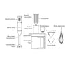 Starfrit - 4-in-1 Hand Blender Set, 10-Speed ??Variable Control, White - - Mounts For Less