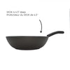 Starfrit - Cast Iron Wok, 12" Diameter, Non-Stick Coating, Black - - Mounts For Less