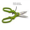 Starfrit - Kitchen Scissors, Stainless Steel Blade, Integrated Walnut Cracker, Green - - Mounts For Less