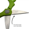 Starfrit - Kitchen Scissors, Stainless Steel Blade, Integrated Walnut Cracker, Green - - Mounts For Less