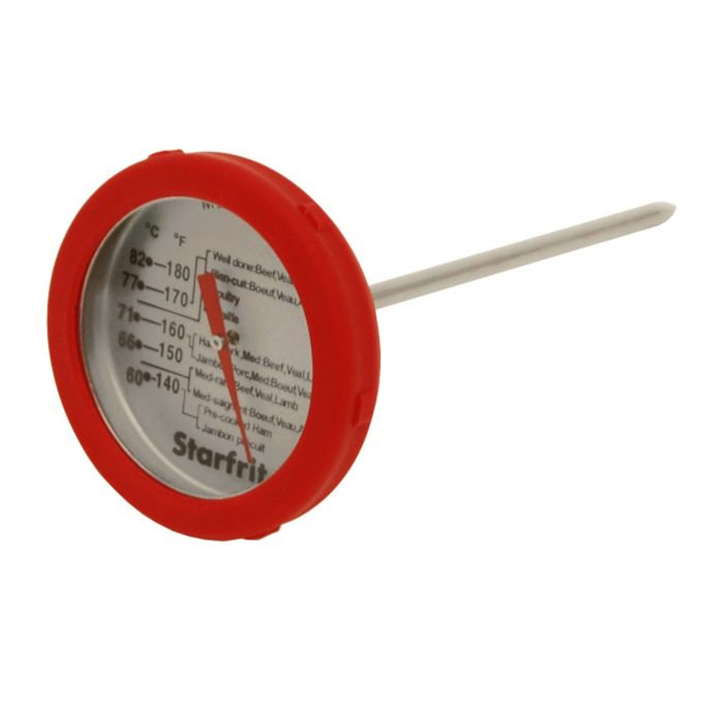 Starfrit - Meat Thermometer with Temperature Guide for Meat, Red - - Mounts For Less