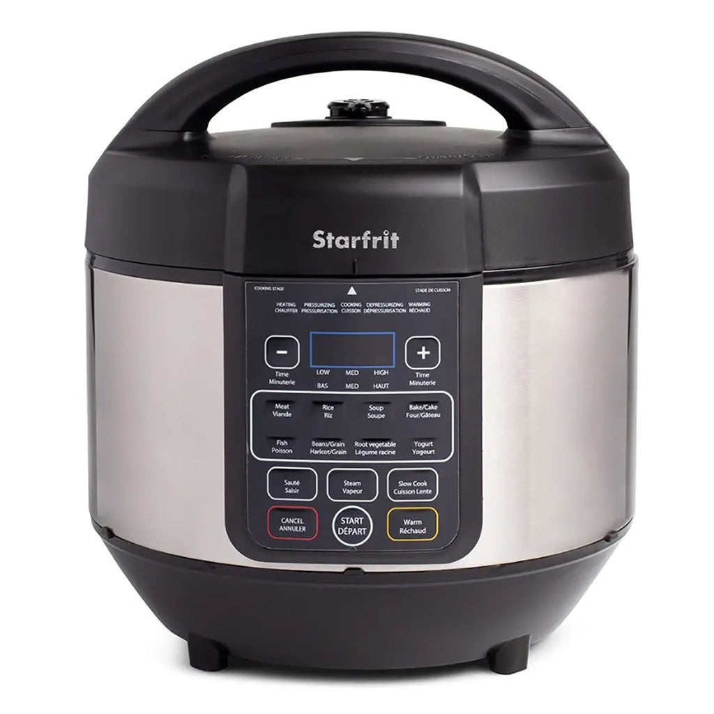 Starfrit - Pressure Cooker with 11 Cooking Functions, 8 Liter Capacity, 1200 Watt, Stainless Steel - - Mounts For Less