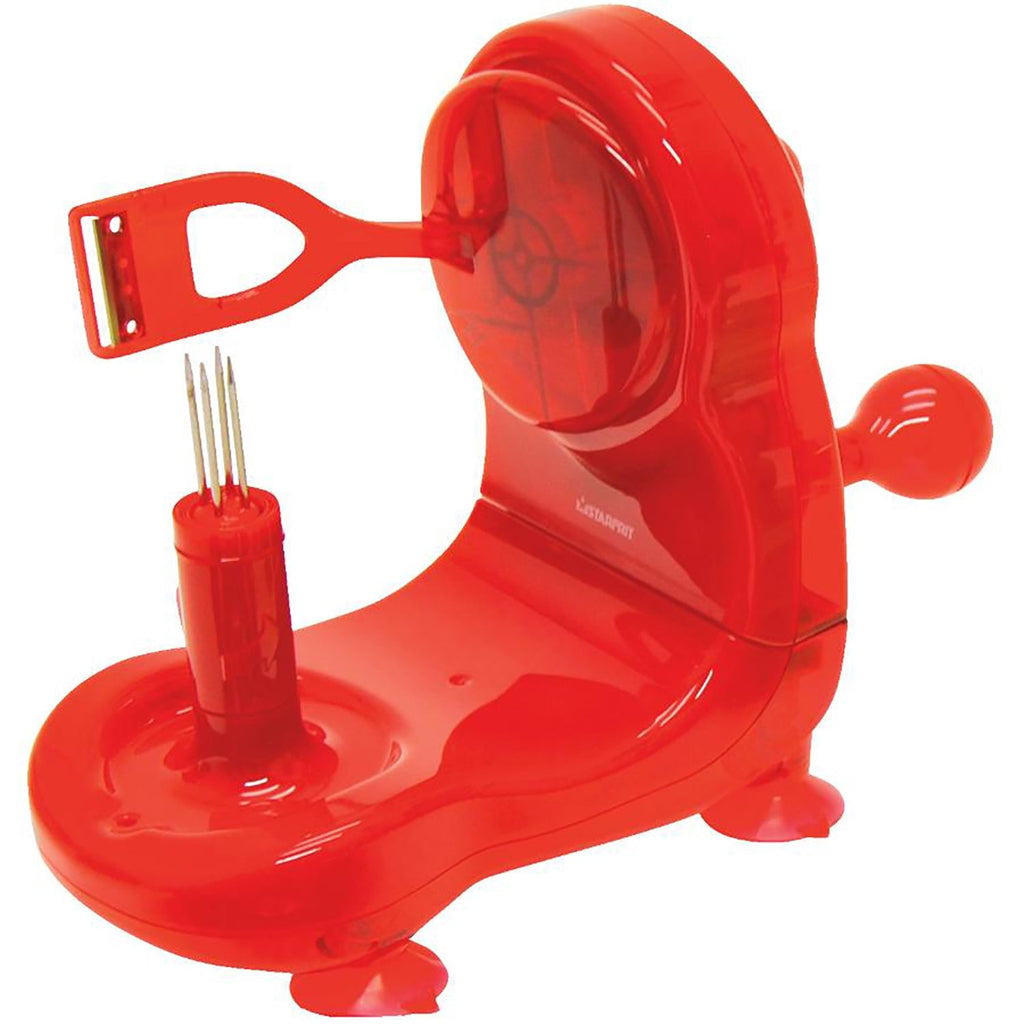 Starfrit - Pro Peeler Apple Peeler, Non-Slip Suction Base, Red - - Mounts For Less