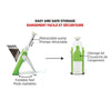 Starfrit - Pump'N'Slice French Fries/Vegetable Cutter, Cut into Sticks, Dice or Slice, Green - - Mounts For Less