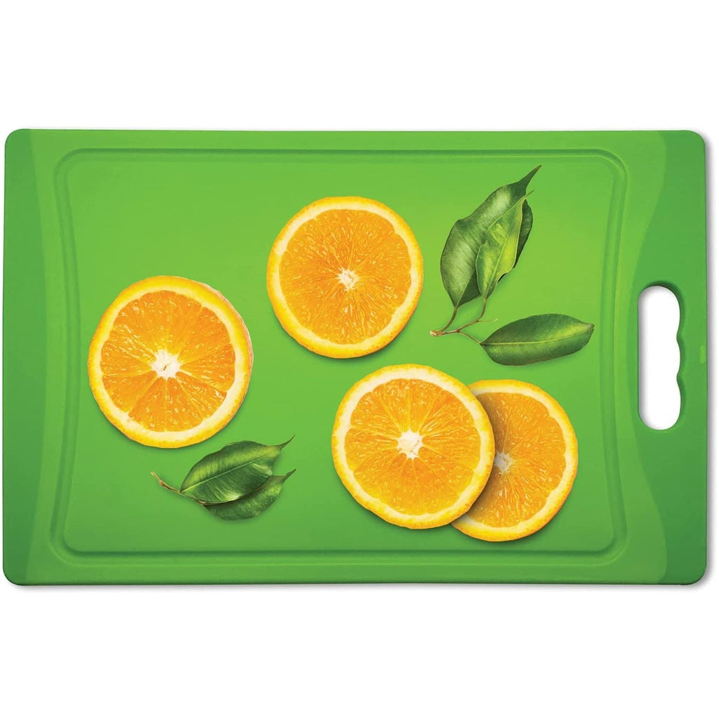 Starfrit - Reversible Cutting Board, Antibacterial, 14" x 10", Green - - Mounts For Less