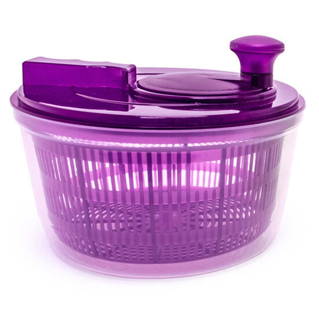 Starfrit - Salad Spinner, 4 Liter Capacity, Ergonomic Handle, Purple - - Mounts For Less