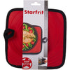 Starfrit - Set of 2 Silicone Mitts/Trivets, Resists Up to 240 Degrees Celcius, Waterproof, Red - - Mounts For Less