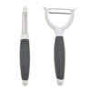 Starfrit - Set of 2 Super Sharp Peelers, Stainless Steel Blade, White - - Mounts For Less