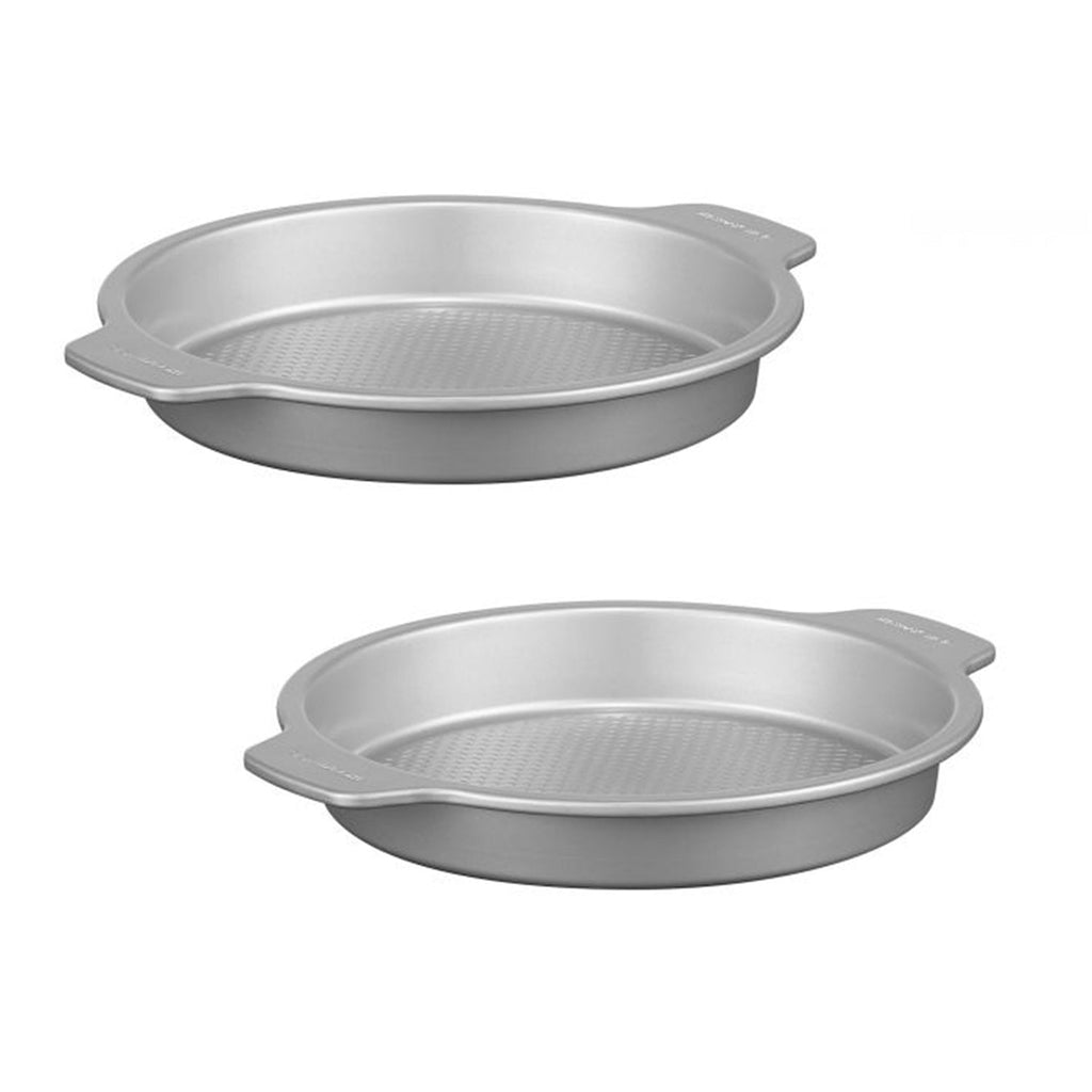 Starfrit - Set of 2 The Rock Wave Round Baking Pan, 9" Diameter, Carbon Steel - - Mounts For Less