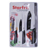 Starfrit - Set of 3 Ceramic Knives with Case, Black - - Mounts For Less