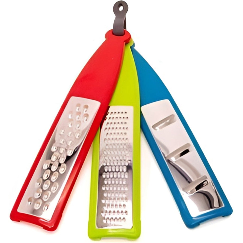 Starfrit - Set of 3 Hand Cheese Graters, Coarse Grater, Fine Grater and Slicing Blade - - Mounts For Less
