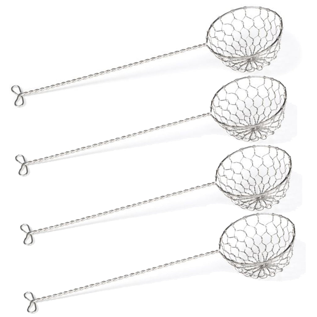 Starfrit - Set of 4 Fondue Strainer, 2.5" x 8.5", Made of Stainless Steel - - Mounts For Less
