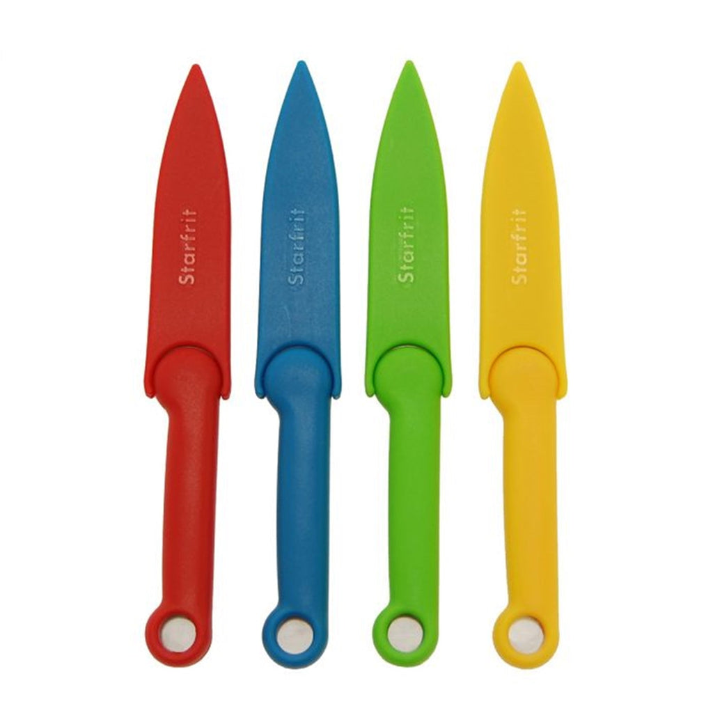 Starfrit - Set of 4 Paring Knives with Storage Case - - Mounts For Less