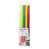 Starfrit - Set of 4 Reusable Silicone Straws with Cleaning Brush - - Mounts For Less