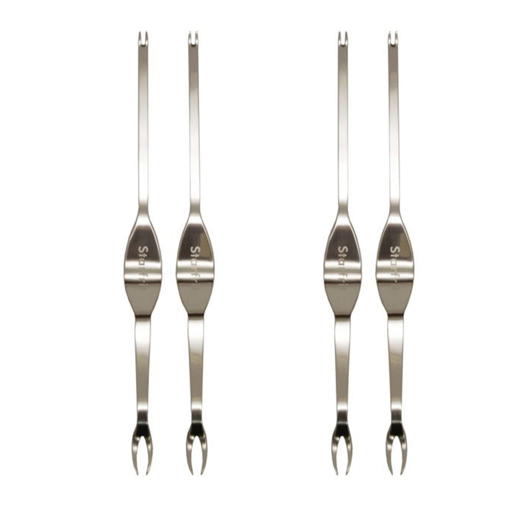 Starfrit - Set of 4 Seafood and Shellfish Forks, Ergonomic Design, Made of Stainless Steel - - Mounts For Less
