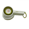 Starfrit - Set of 5 Collapsible Measuring Cups, Dishwasher Safe, Green - - Mounts For Less