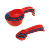 Starfrit - Set of Nesting Measuring Cups and Spoons, Red and Blue - - Mounts For Less