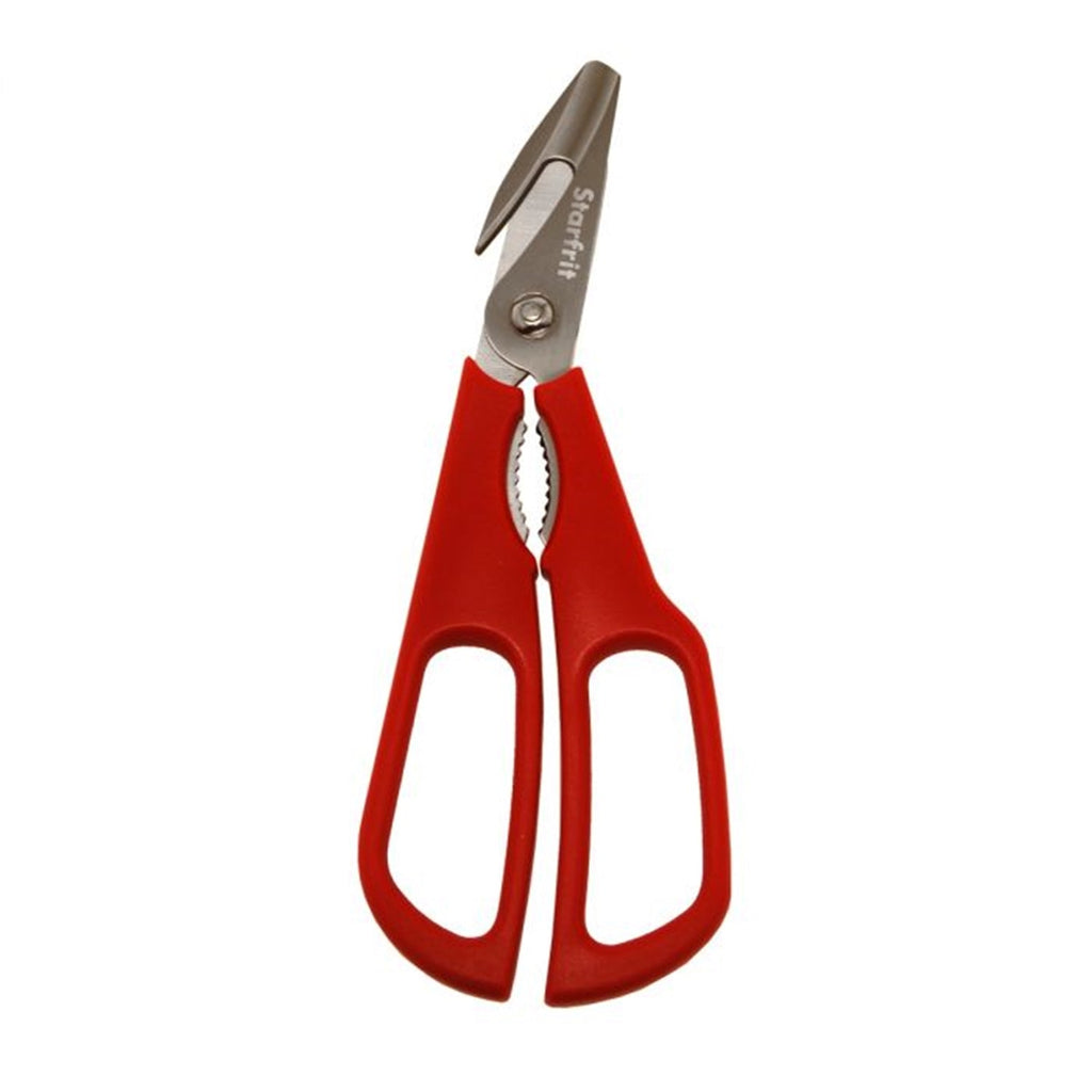 Starfrit - Shellfish Scissors, Detachable Stainless Steel Blades, Red - - Mounts For Less