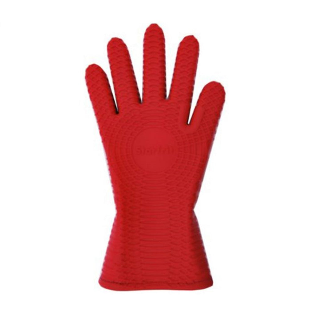 Starfrit - Silicone Oven Mitt, Textured Surface for Non-Slip Grip, Red - - Mounts For Less