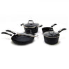 Starfrit - The Rock 8-Piece Cookware Set, Non-Stick Coating, Dishwasher Safe, Black - - Mounts For Less
