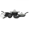 Starfrit - The Rock 8-Piece Cookware Set, Non-Stick Coating, Dishwasher Safe, Black - - Mounts For Less