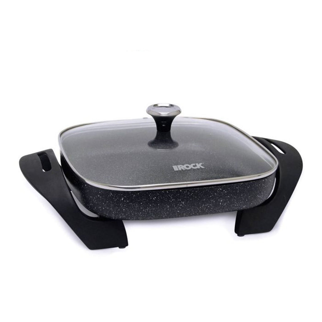 Starfrit - The Rock Electric Skillet, 12" Width, Non-Stick Surface, Black - - Mounts For Less