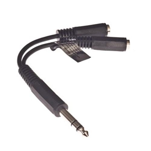Stereo adapter 1/4 male to 2x 3.5mm female - - Mounts For Less