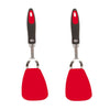 Strafrit - Set of 2 Ultra-Thin Flexible Spatulas, Made of Nylon, Heat Resistant, Red - - Mounts For Less