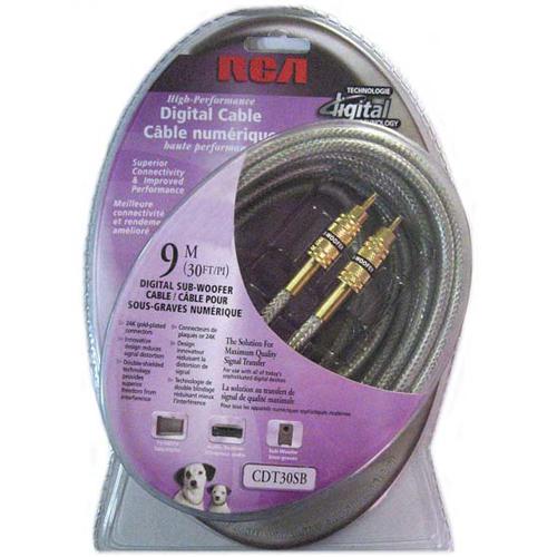 Subwoofer cable High Res. 30 feets RCA Male / Male - - Mounts For Less