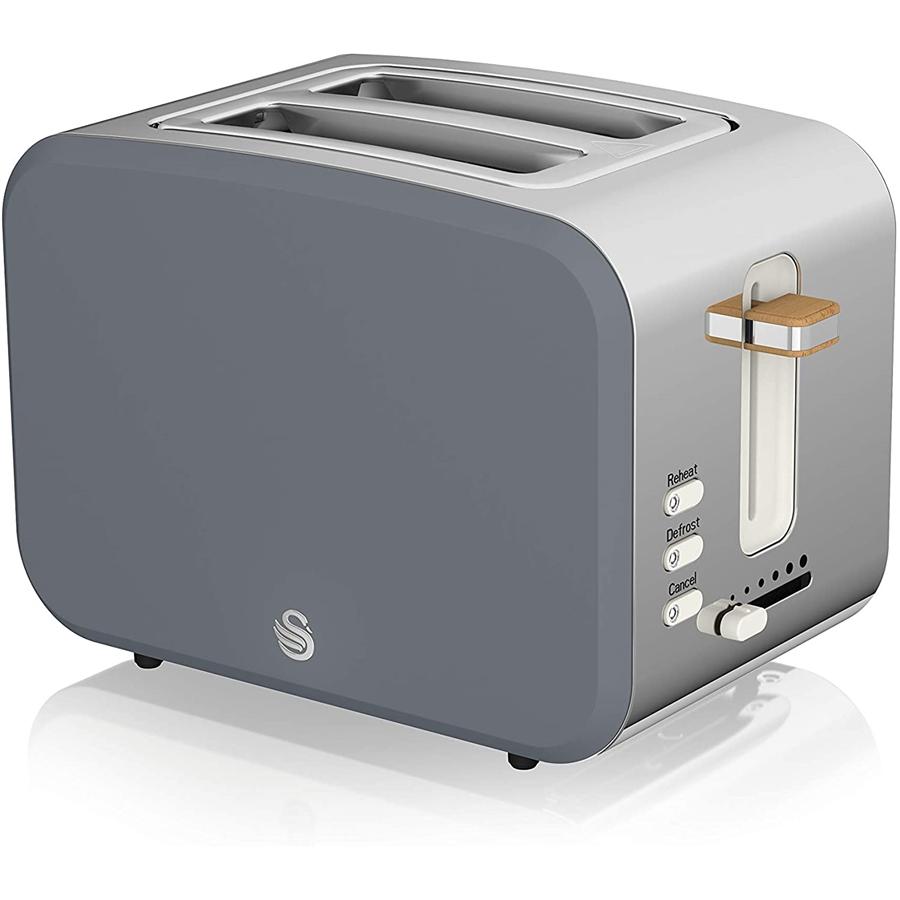 Swan - Nordic Collection 2-Slice Toaster, 900 Watts, Matte Gray - - Mounts For Less