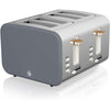Swan - Nordic Collection 4 Slice Toaster, 1500W, Matte Gray - - Mounts For Less