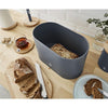 Swan - Nordic Collection Bread Bin with Bamboo Lid, 15cm x 15cm x 35cm, Matte Gray - - Mounts For Less