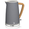 Swan - Nordic Collection Electric Kettle, 1.7 Liter Capacity, 1500 Watts, Matte Gray - - Mounts For Less