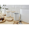 Swan - Set of 3 Nordic Collection Storage Canisters with Bamboo Lid, 1.84L Capacity, Matte White - - Mounts For Less