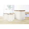 Swan - Set of 3 Nordic Collection Storage Canisters with Bamboo Lid, 1.84L Capacity, Matte White - - Mounts For Less