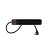 SyncPower SP-6PB Indoor Power Bar 6 Outlets Black - - Mounts For Less