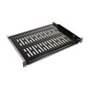 SyncSystem SSYS-S1UV Universal Rack Shelf-Vented 1U-14'' for Server Cabinet, Black - - Mounts For Less