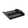 SyncSystem SSYS-S2CM Universal Rack Shelf - Centre Mount - Vented 2U-19'' For Server Cabinet, Black - - Mounts For Less