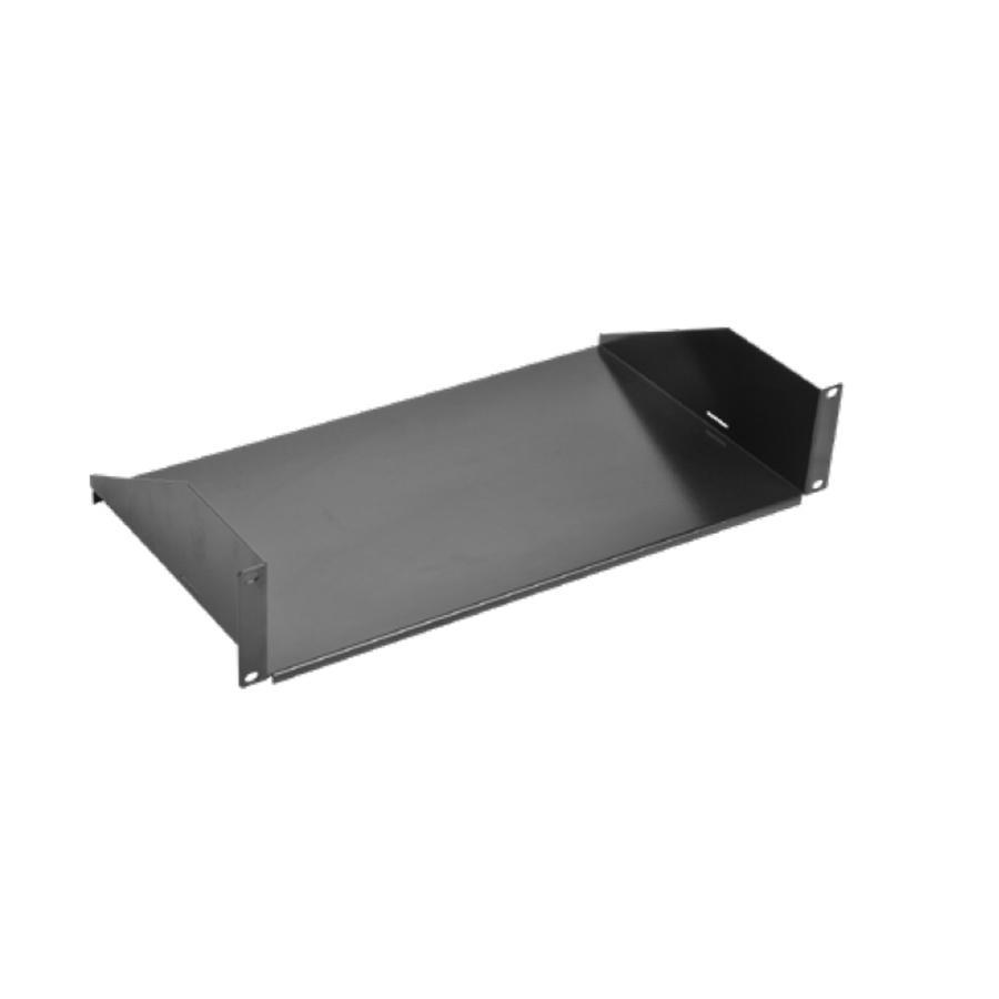 SyncSystem SSYS-S2U Universal Rack Shelf 2U-14'' for Server Cabinet, Black - - Mounts For Less