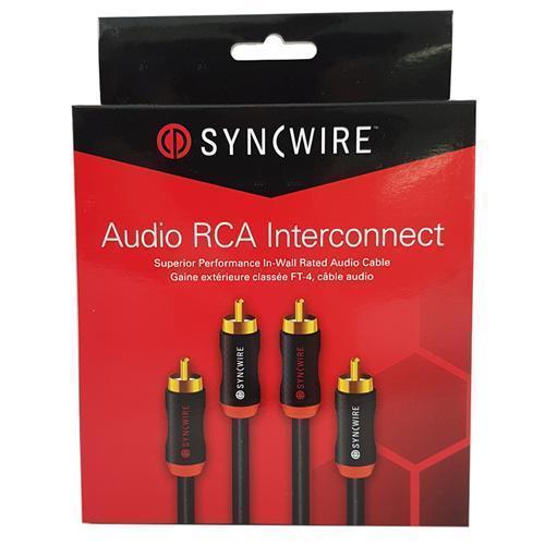 SyncWire Audio Cable 2X RCA Male/Male With Metal Connectors 1m - - Mounts For Less