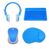 Tech Theory - Home School Kit, Includes Bluetooth Keyboard, Wireless Mouse, Wired Headset and Mouse Pad, Blue - - Mounts For Less