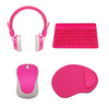 Tech Theory - Home School Kit, Includes Bluetooth Keyboard, Wireless Mouse, Wired Headset and Mouse Pad, Pink - - Mounts For Less