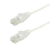 TechCraft 2 ft Ultra Slim CAT6a (10 Gbit/s) UTP Network Cable White - - Mounts For Less